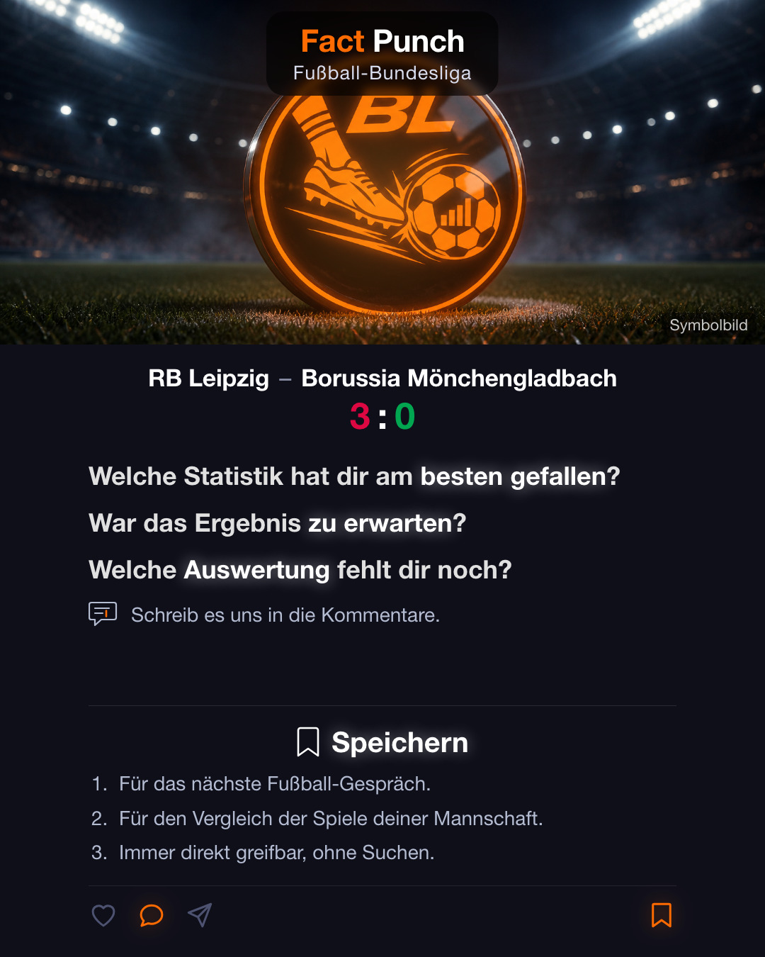 RB Leipzig – Borussia Mönchengladbach 3:0: 14-abspann (1. Spieltag Bundesliga 2026/27)
