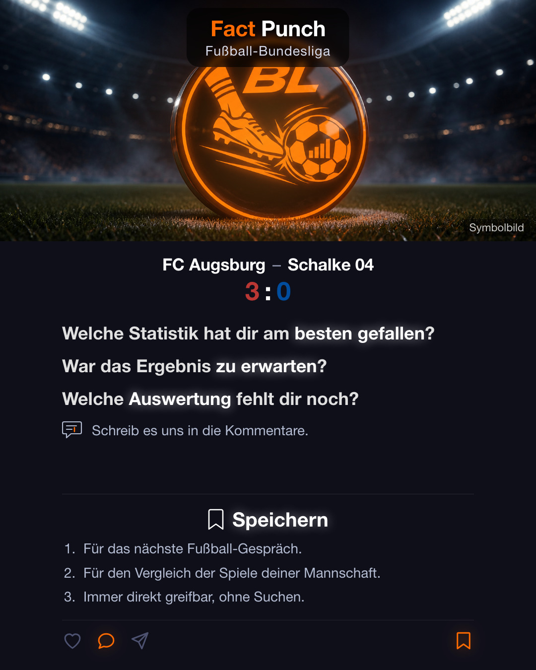 FC Augsburg – Schalke 04 3:0: 14-abspann (1. Spieltag Bundesliga 2026/27)