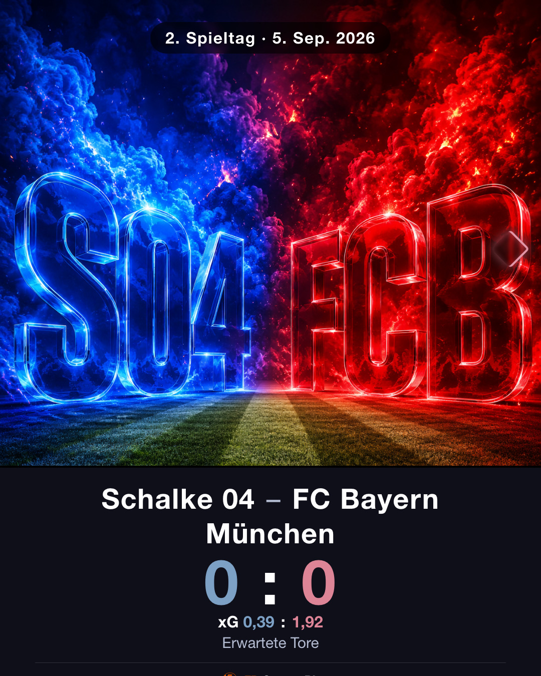Schalke 04 – FC Bayern München 0:0: Cover (2. Spieltag Bundesliga 2026/27)