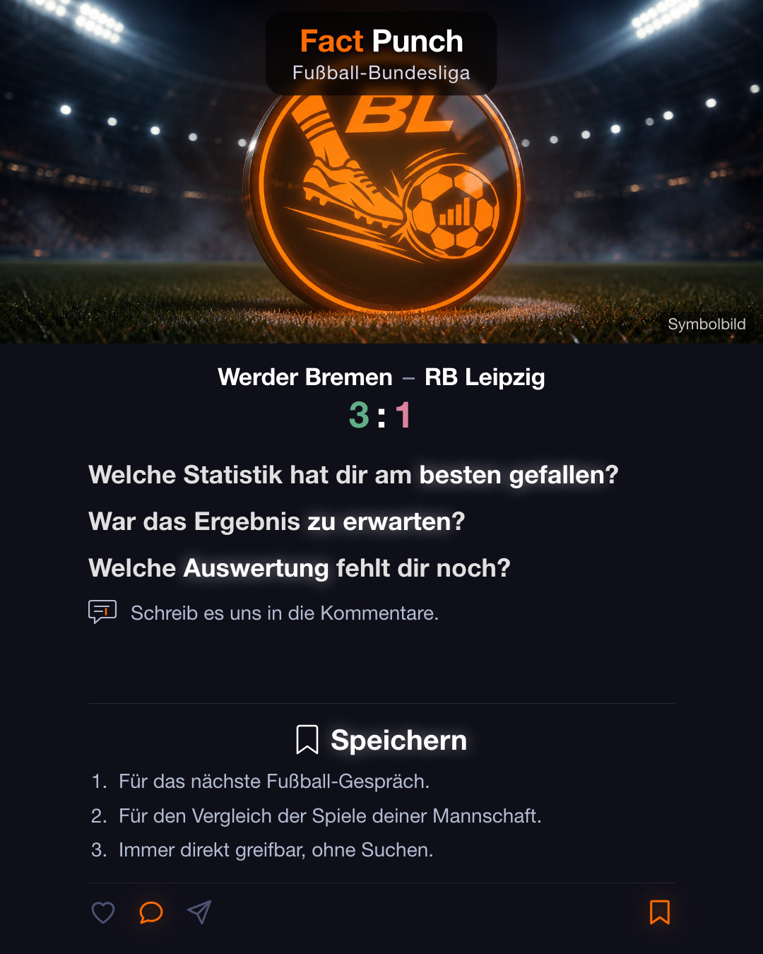 Werder Bremen – RB Leipzig 3:1: 14-abspann (2. Spieltag Bundesliga 2026/27)